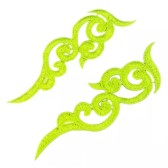 Kód: 39394 Páros csipke 16x5cm - FLUORESCENT GIALLO